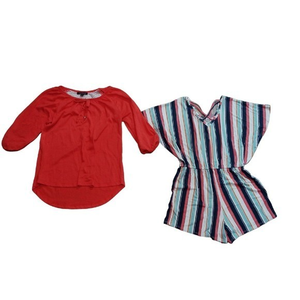 Girls Two-piece Bundle Set Romper Size 7/8‎ /Tshirt Long Sleeve Size Medium